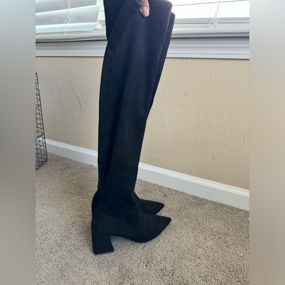 Steve Madden Thigh High Shari Boot Black